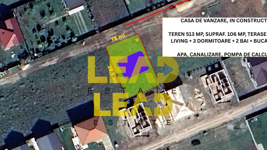 CASA PE PARTER, 105 mp utili, 513 mp teren, Sanpetru - Poză 2