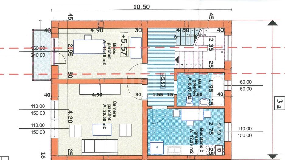 🏢 Apartament cu Destinație Birouri – Etaj 2, 3 Camere, 55 mp – Ultracentral - Poză 2