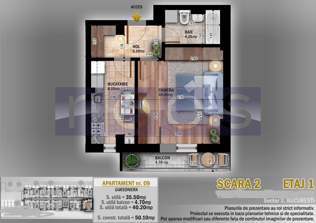 VANZARE GARSONIERA 40MP TITAN PALLADY - Poză 5