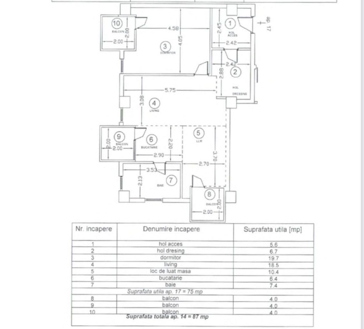 Apartament 2 camere,  spatios 75 mp pe IANCU NICOLAE 75 - Poză 9