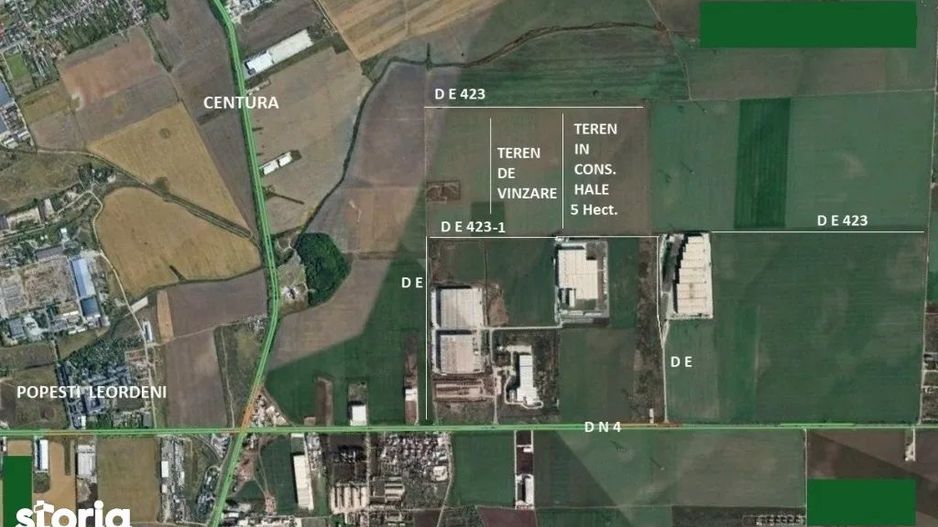 BRASADAS vinde teren 4.5h Popesti Leordeni A0 - DN4 - JUMBO. - Poză 1