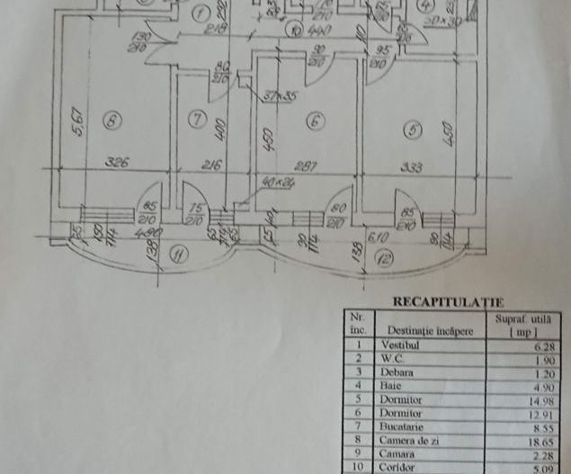 Apartament cu 3 camere 90,11 mp, bloc 1996 - Unirii - Poză 13