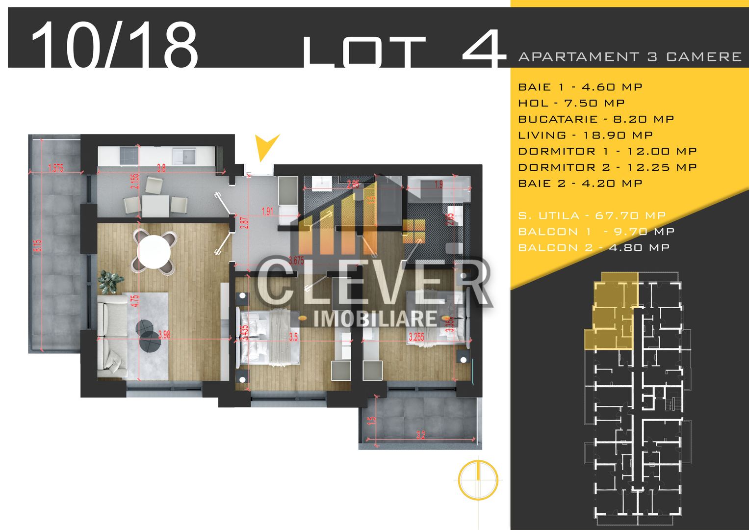 Apartament 3 camere-Metrou Teclu-Theodor Pallady-Sector 3 - Poză 1