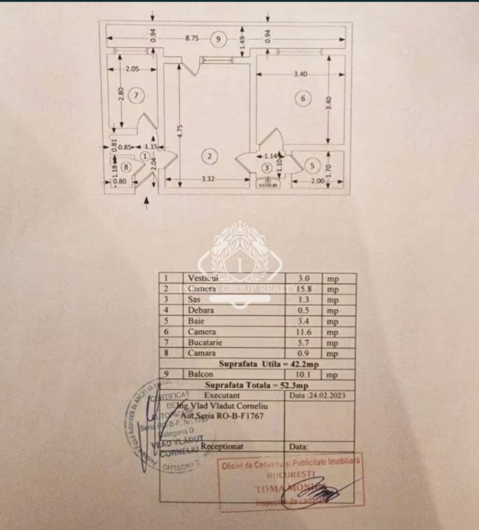 Obor | Apartament 2 camere | Bloc reabilitat | Etaj 2 | Lângă metrou - Schiță 8