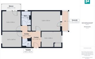 Apartament 3 camere,  zona Alfa - Poză 5