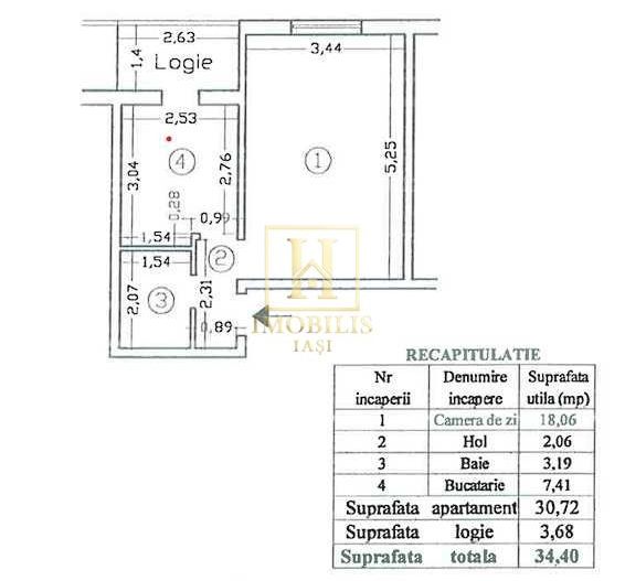 Investitie Apartament 1 camera 34 mp Nicolina 65000 euro - Poză 7