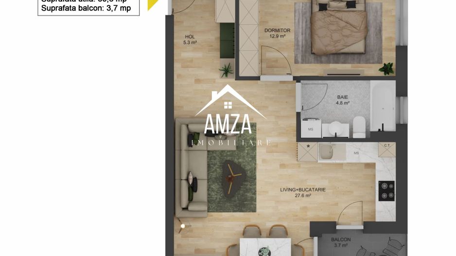 Apartament 2 camere – Șelimbăr - Poză 1