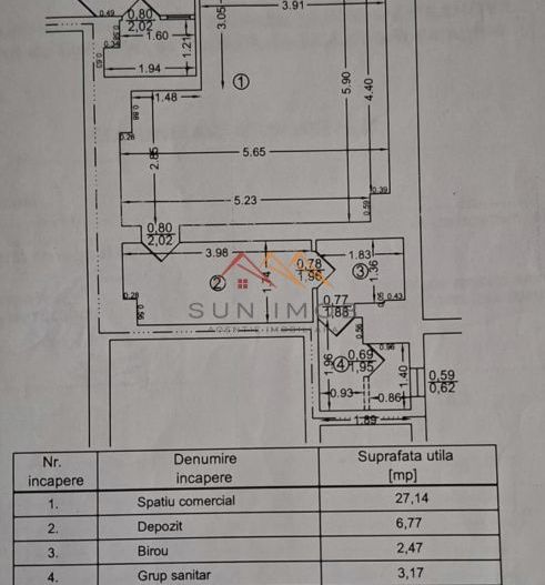 Spatiu de inchiriat, ultracentral, 40 de mp utili, vad format, Campina - Poză 1