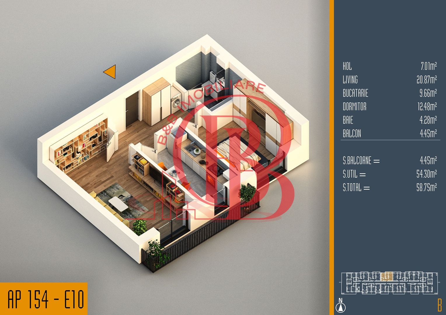 Oferta Lansare 2 camere decomandat proiect nou Pallady - Schiță 1