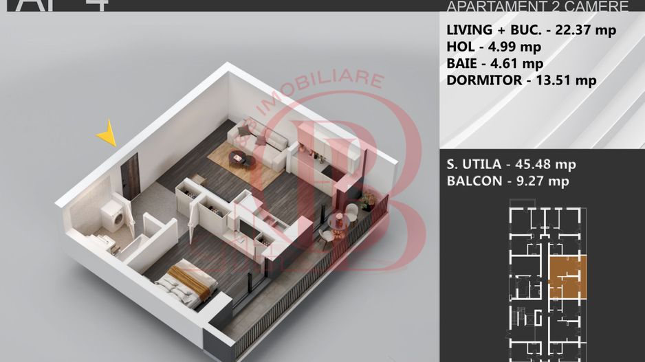 Theodor Pallady Apartament 2 camere Finalizare Rapida - Schiță 3