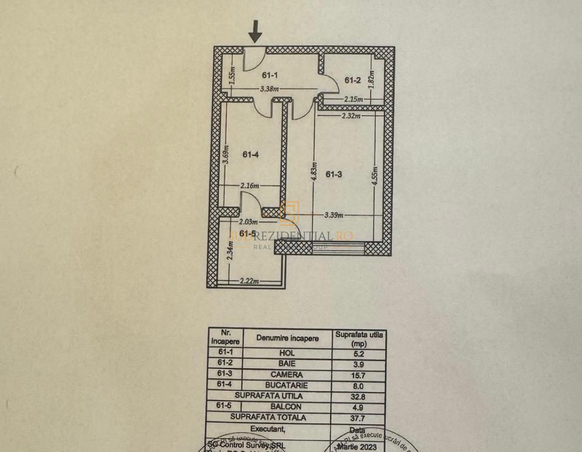Garsoniera de inchiriat,6/7, mobilatat, utilata, Metalurgiei, Sector 4 - Schiță 7