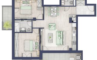 Apartament 3 camere Premium.  Sibiu - Schiță 8