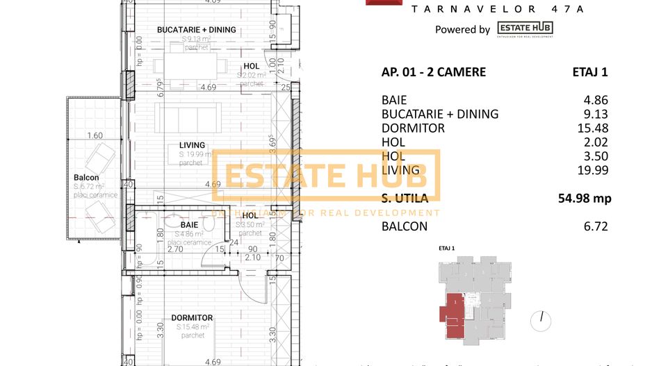 Apartamente premium cu 2 camere Intre Lacuri direct de la dezvoltator - Poză 6