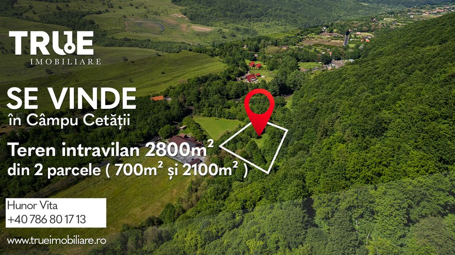 Teren intravilan 2.800 m² în Câmpu Cetății – liniște și natură - Poză 1