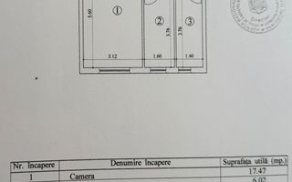 Garsonieră | Gorjului | Renovare 2025 | Parter | Metrou - Schiță 17