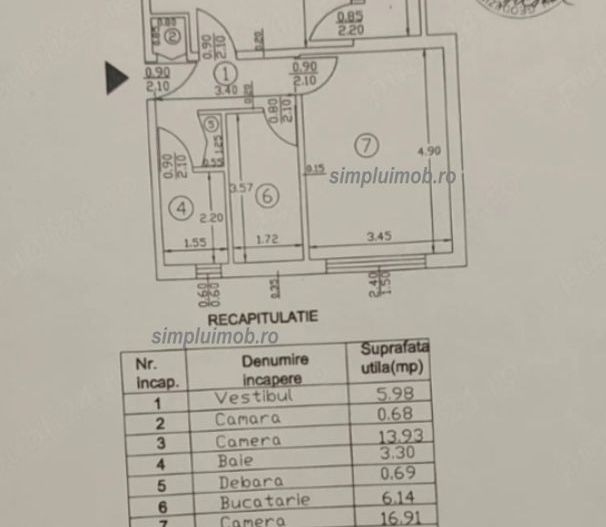 Decomandat 2 camere de renovat Berceni Grand Arena - Schiță 5