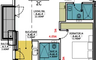 Stațiunea Mamaia - Vânzare apartament  2 camere cu 2 bai, etaj 1 - Poză 23