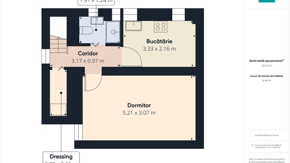 Apartament semicentral cu 2 camere - Poză 18