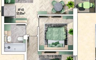 Apartament finisat cu 3 camere, bloc nou 2025, Apahida. - Poză 7
