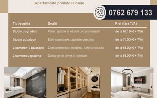 APARTAMENT NOU - 2 camere, parter, cu GRĂDINĂ, Complex LOGICENT; - Poză 2