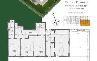 Apartament 4 camere | Gradina Proprie 133mp | Metrou Teclu - Schiță 1