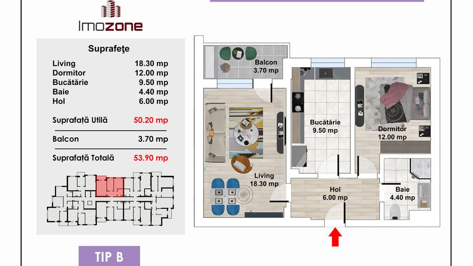 2 camere cu CENTRALA PROPRIE, COMISION 0%, MUTARE RAPIDA, NOU, etaj intermediar - Poză 7