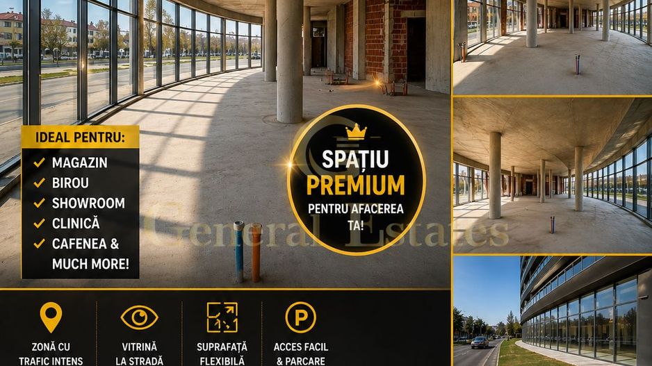 SPAȚIU COMERCIAL DE ÎNCHIRIAT – VIZIBILITATE MAXIMĂ –STR. I.C BRATEANU - Poză 3