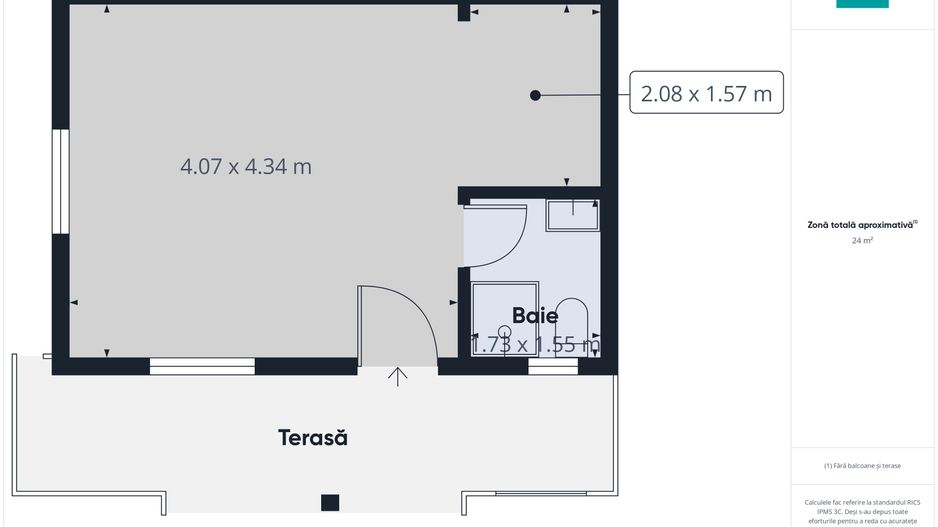 Casă cu o cameră, teren 350 mp în Subcetate - Poză 11