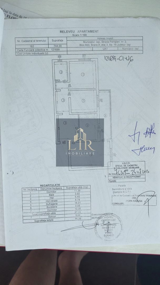 Apartament 3 camere decomandat- Nicolina 2  - Iasi - Schiță 9
