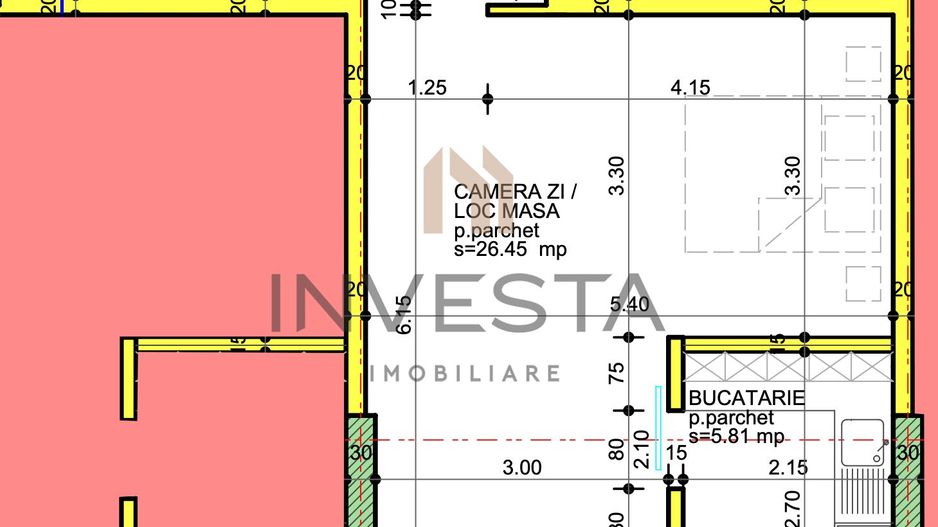 Apartament 1 camera Mărăști – clădire nZEB -  localizare Premium - Schiță 2