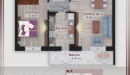Apartament 2 camere-Theodor Pallady-Compartimentare Ideala
