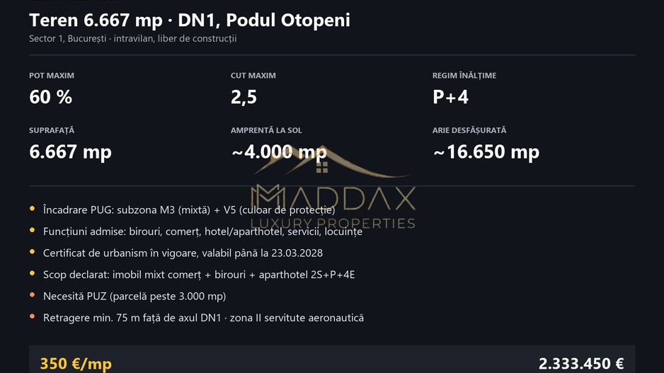 Teren 6.667 mp // *2S+P+4E* / Otopeni - Poză 3