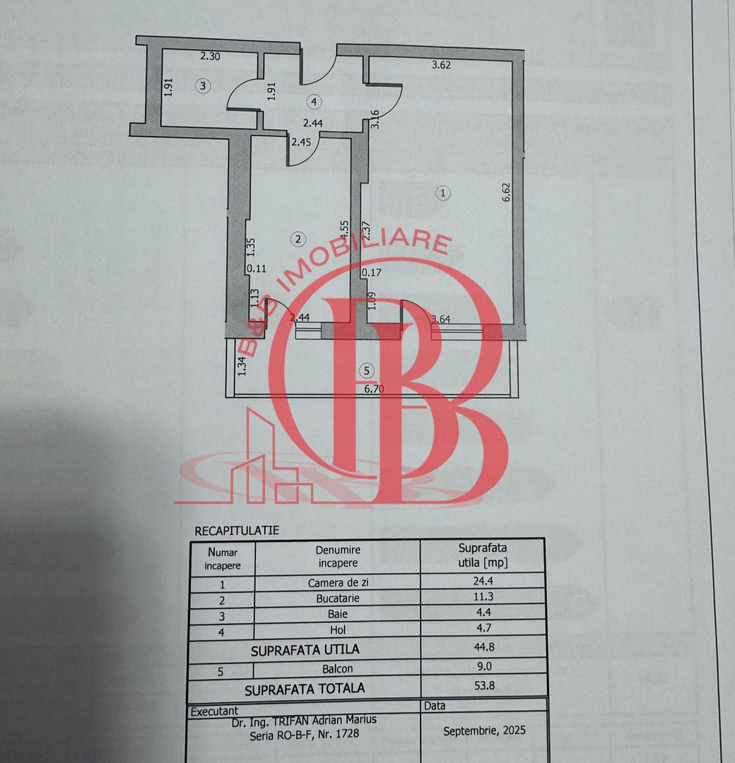 Garsoniera decomandata | Bloc Nou 2025 | Zona Th. Pallady - Schiță 11