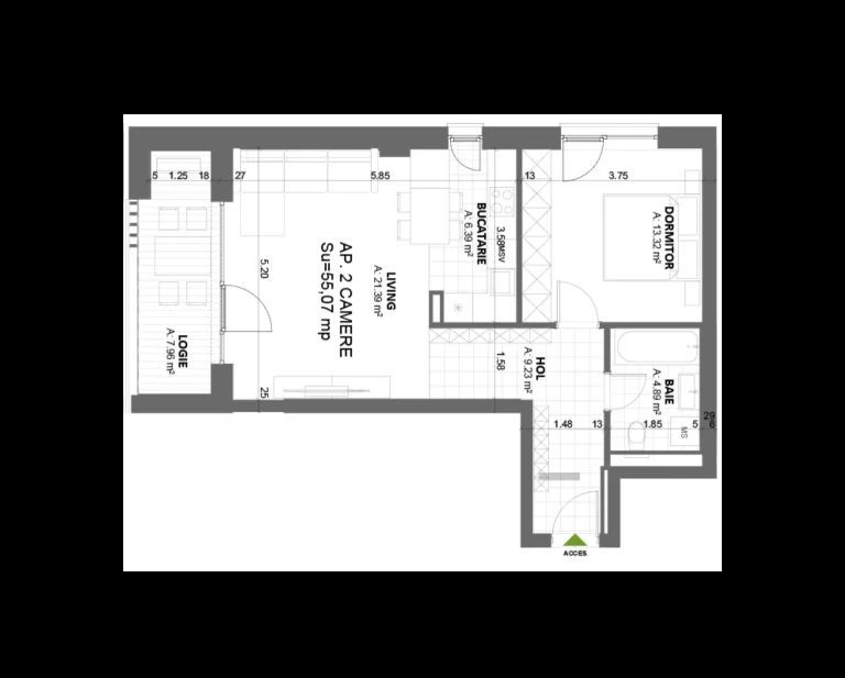 Apartament 2 camere, Nord One Torontal, cu 5000 sub prețul dezvoltatorului - Poză 6