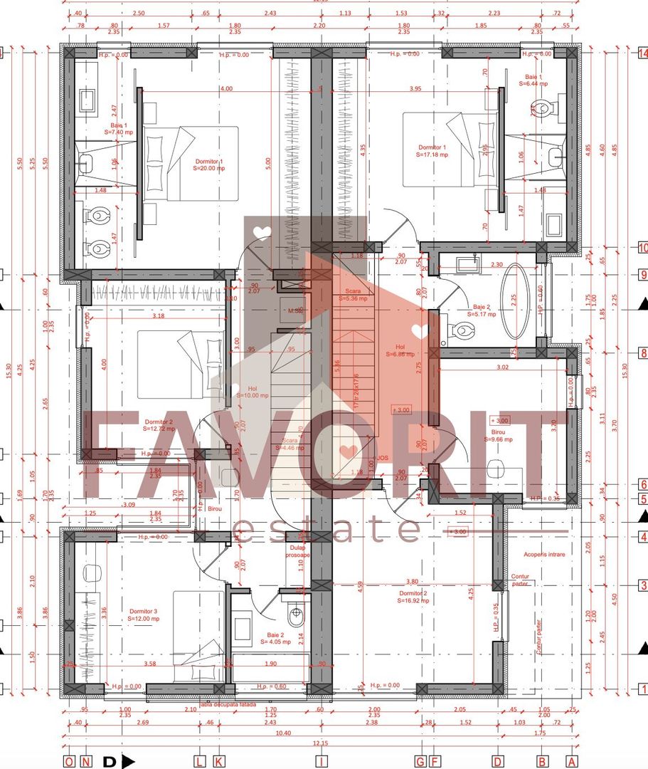 Comision 0%. Pozitie excelenta. Zid despartitor dublu - Schiță 16