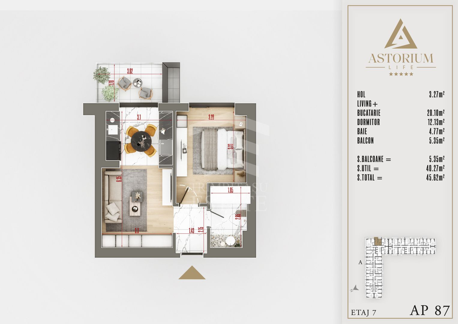 Titan Pallady 2 Camere studio Astorium exclusiv blocul A predare 2025 - Schiță 11