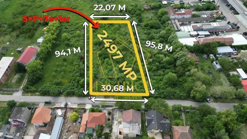 Teren de bloc S+P+7e+1er - 2500mp | Ronat - Poză 1