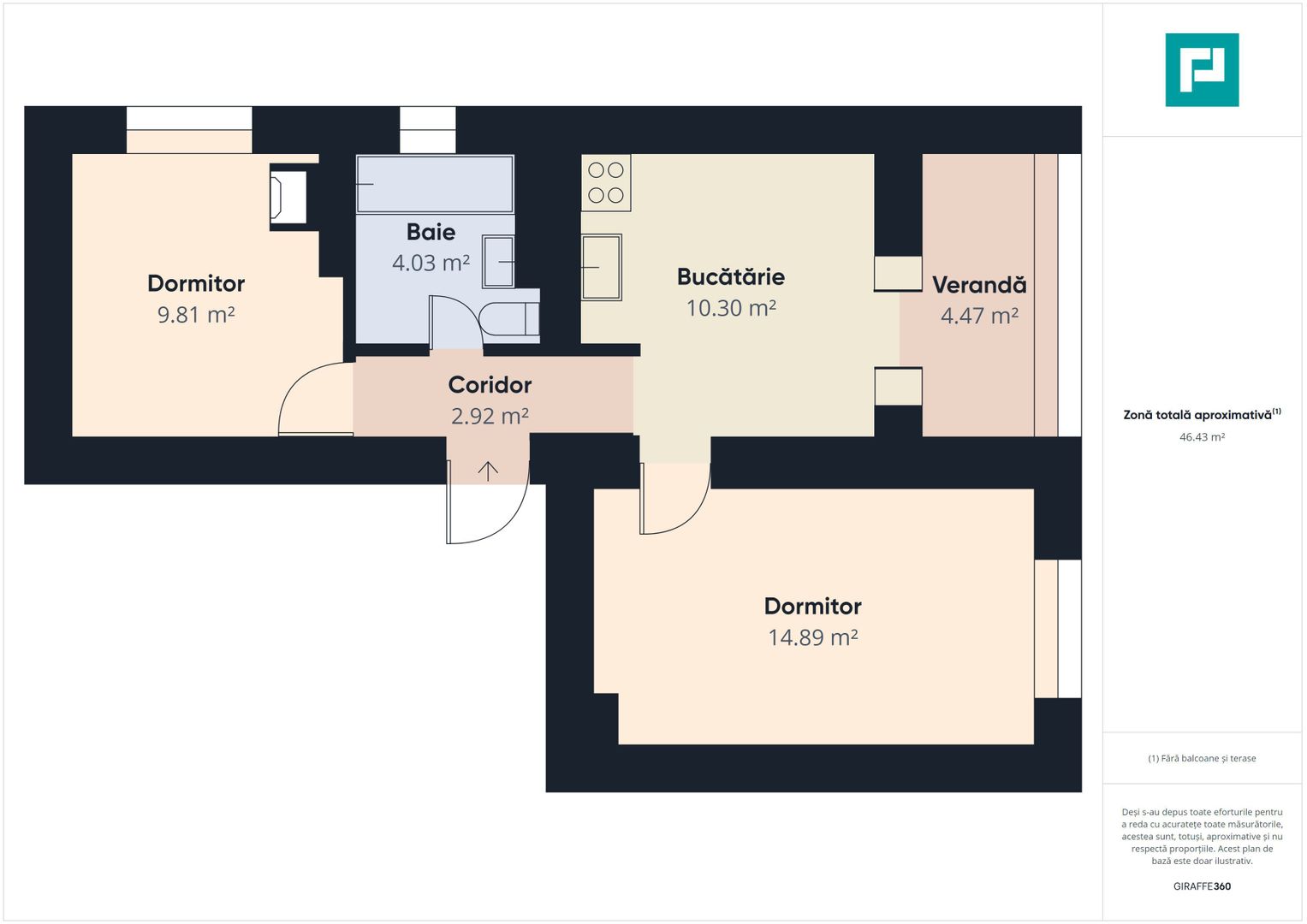 Apartament cu 2 camere în Secusigiu - Poză 2