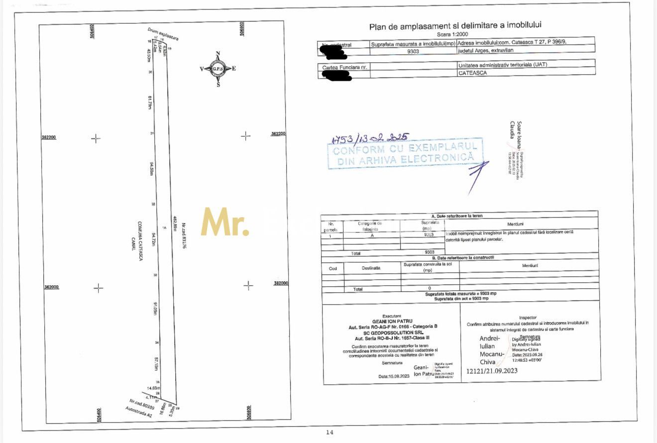 Teren investitional 9.303 mp | Proximitate Autostrada A1 | Cateasca - Poză 2
