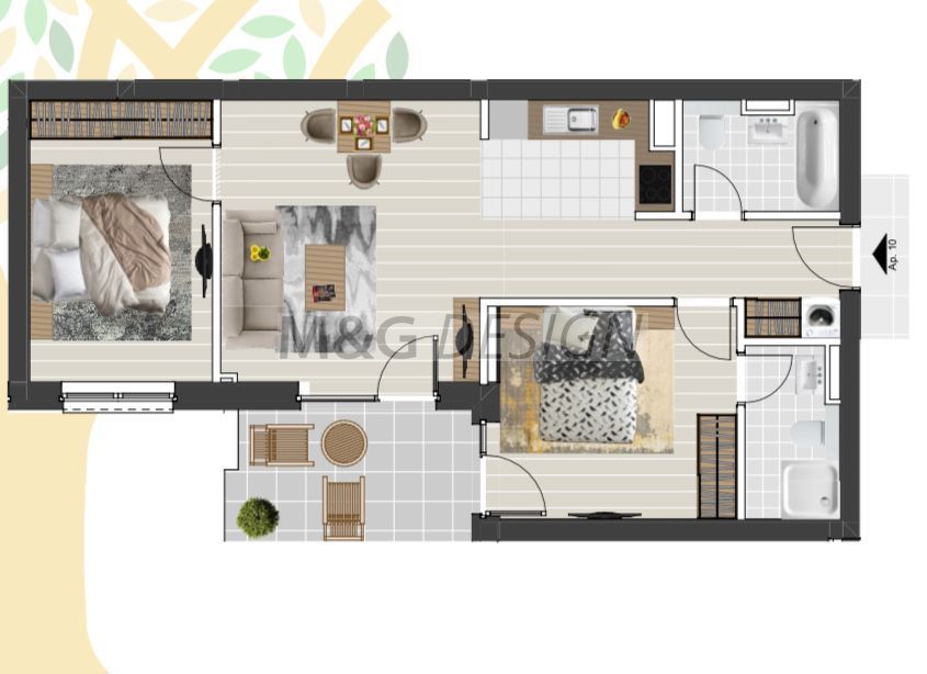 3 camere zona Lipovei etaj 2 BLOC NOU - Poză 8