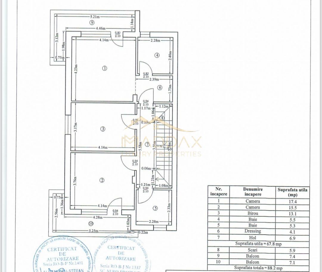 Vilă **6 camere  **451mp // Zona Iancu Nicolae - Schiță 46