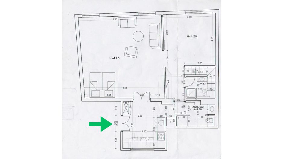 Apartament-galerie la kilometrul zero | 2 camere + mezanin, 2 băi - Schiță 20
