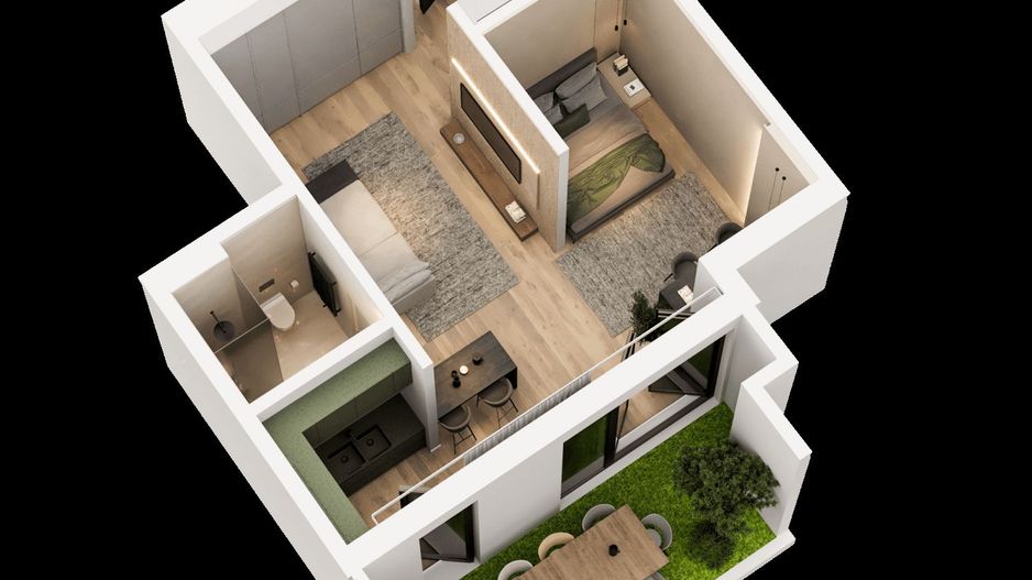 STUDIO DUBLU | CU GRADINA | LANGA PARCUL TEI - Poză 9