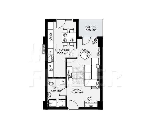 Vanzare apartament cu o camera,  zona bazei sportive Gheorgheni - Poză 2