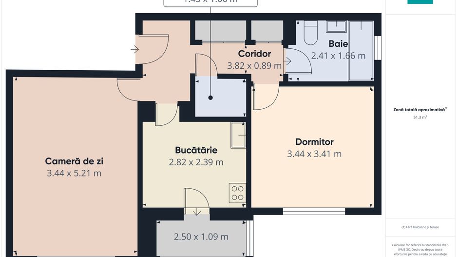 APARTAMENT 2 CAMERE LA PARTER – BANU MĂRĂCINE - Poză 8