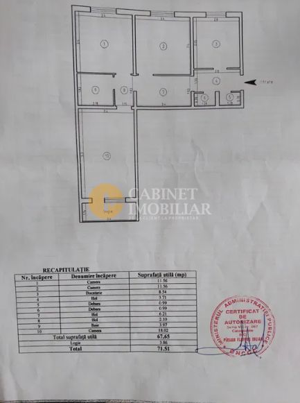 Etaj intermediar, 3 camere decomandat zona Alexandru cel Bun - Poză 5