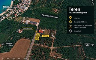 Teren intravilan 605 mp | Neptun – Comorova | Deschidere la șosea - Poză 1