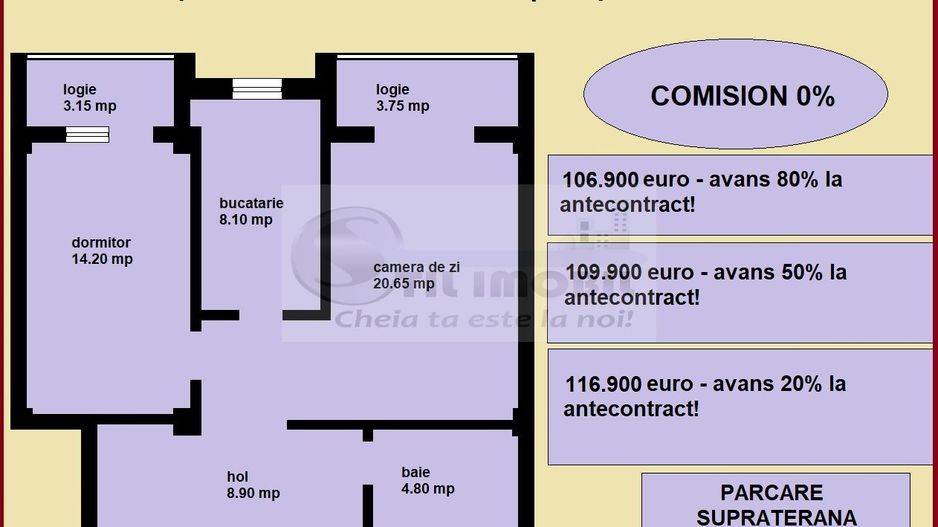Apartament 2 camere nou de vanzare in Iasi Valea Lupului, bloc nou - Poză 2