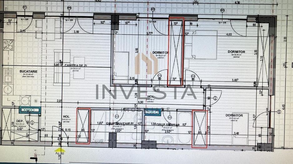 Penthouse modern cu 4 camere – 95 mp - Poză 9