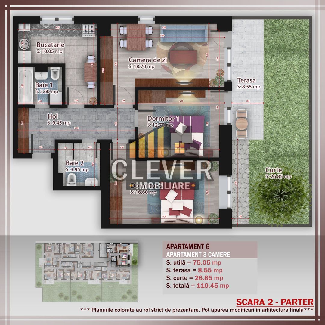 Apartament 3 camere cu gradina proprie Th. Pallady Sector 3 - Poză 2